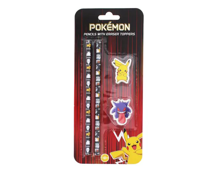 POKEMON SET MATITE CON GOMME TOPPER